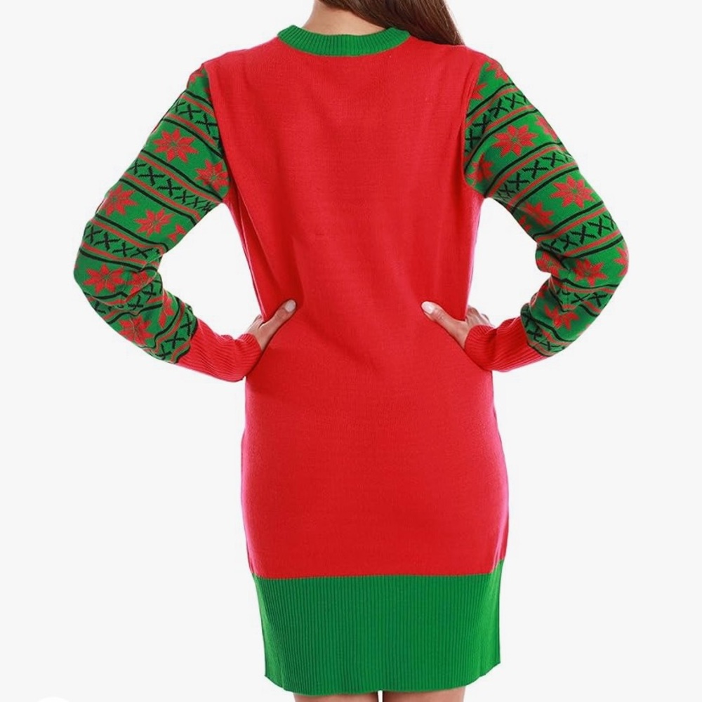 #followme Ugly Christmas Holiday Sweater Dress Size XL - Picture 6 of 15